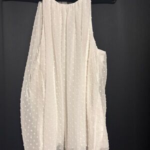 Cute white sleeveless blouse